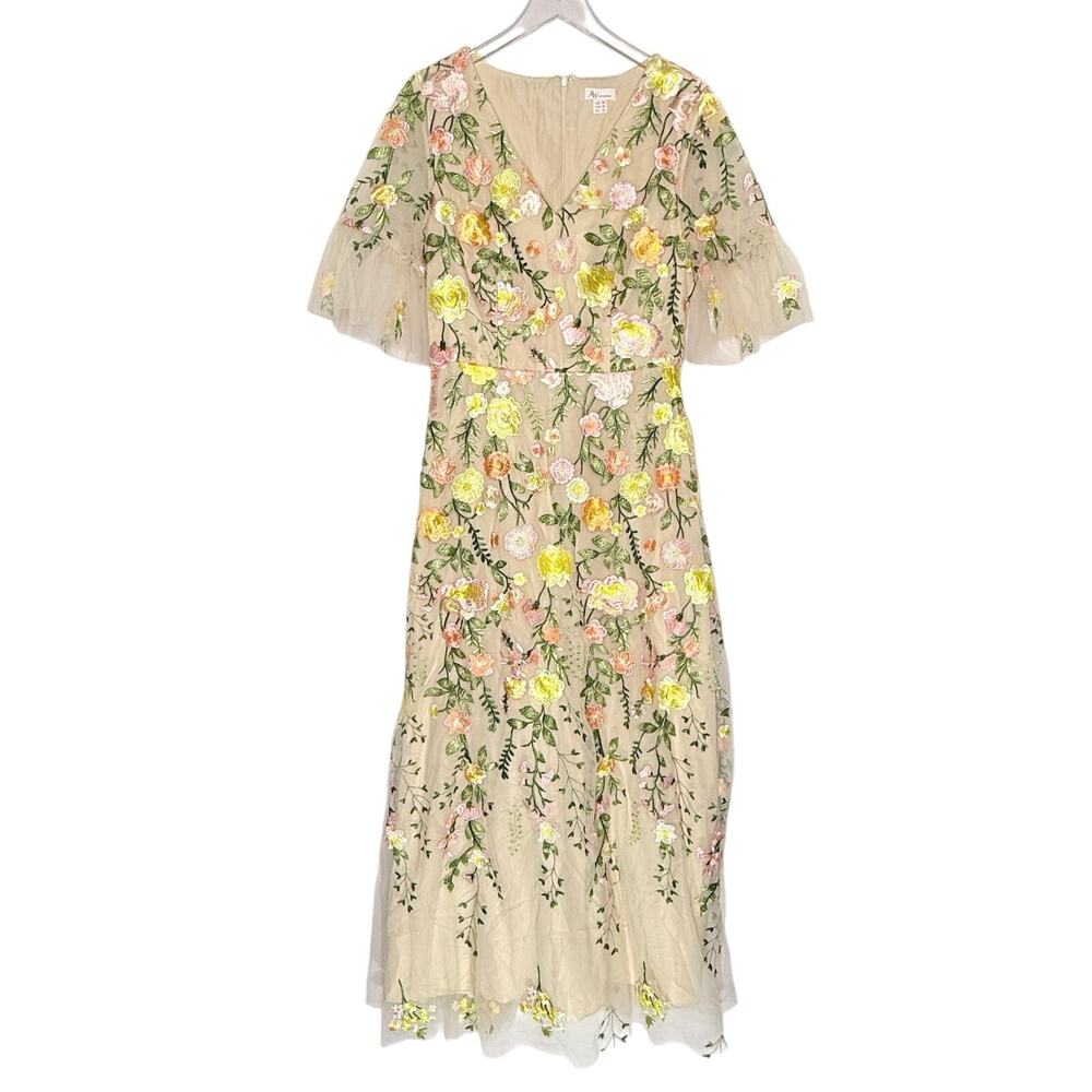 AW Bridal Carole Dress US10 Floral Embroidery Lightweight Tulle Elegant Wedding